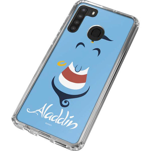 Disney Aladdin Genie Outline Art Galaxy A21 Clear Case