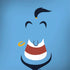 Disney Aladdin Genie Outline Art Galaxy Note 8 Skin