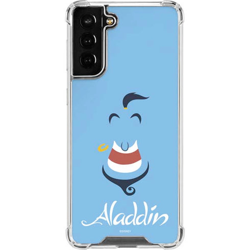 Disney Aladdin Genie Outline Art Galaxy S21 FE Clear Case