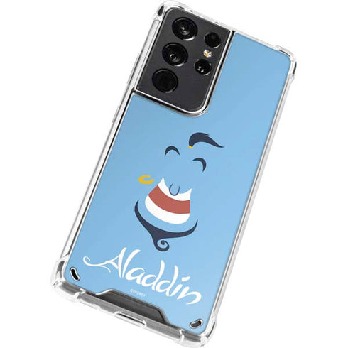 Disney Aladdin Genie Outline Art Galaxy S21 Ultra 5G Clear Case
