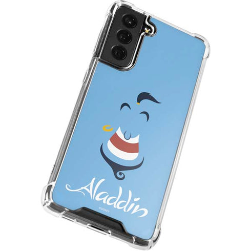 Disney Aladdin Genie Outline Art Galaxy S22 Plus Clear Case