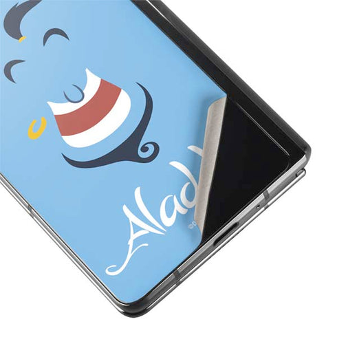Disney Aladdin Genie Outline Art Galaxy Z Fold2 5G Skin
