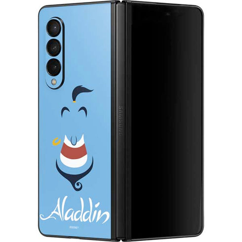 Disney Aladdin Genie Outline Art Galaxy Z Fold3 5G Skin