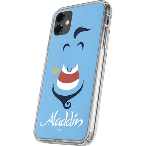 Disney Aladdin Genie Outline Art iPhone 11 Clear Case