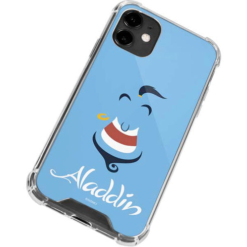 Disney Aladdin Genie Outline Art iPhone 12 Clear Case