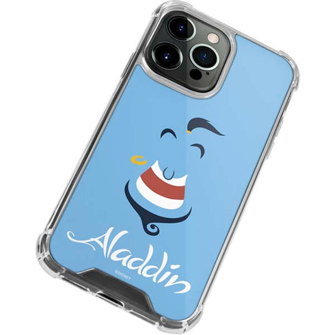 Disney Aladdin Genie Outline Art iPhone 13 Pro Clear Case