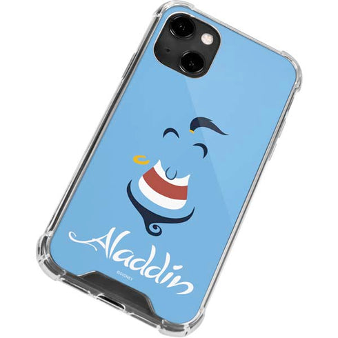 Disney Aladdin Genie Outline Art iPhone 14 Clear Case