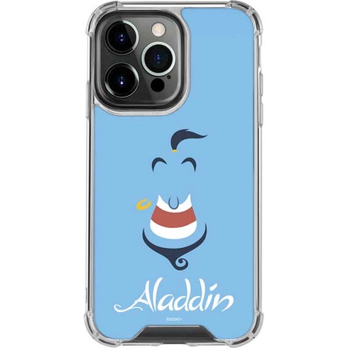 Disney Aladdin Genie Outline Art iPhone 14 Pro Clear Case