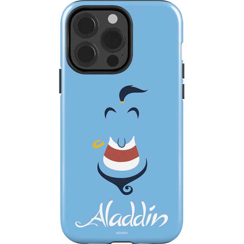 Disney Aladdin Genie Outline Art iPhone 15 Pro Impact Case