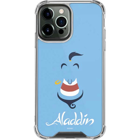 Disney Aladdin Genie Outline Art iPhone 15 Pro Max Clear Case