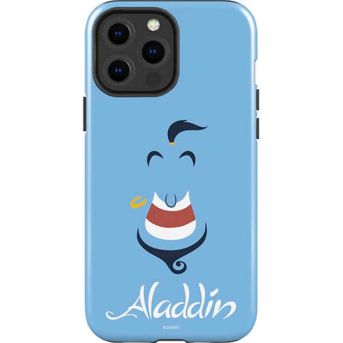 Disney Aladdin Genie Outline Art iPhone 15 Pro Max Impact Case