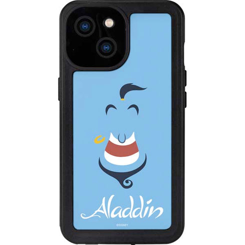 Disney Aladdin Genie Outline Art iPhone 15 Waterproof Case