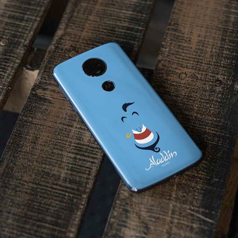 Disney Aladdin Genie Outline Art Moto E5 Plus Skin