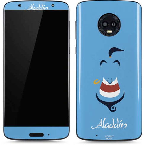 Disney Aladdin Genie Outline Art Moto G6 Skin