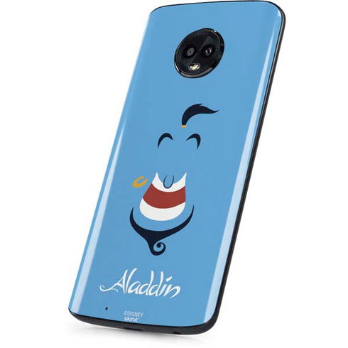 Disney Aladdin Genie Outline Art Moto G6 Skin