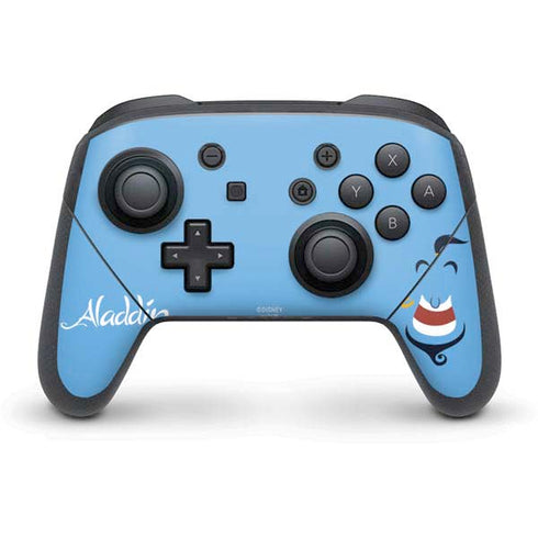 Disney Aladdin Genie Outline Art Nintendo Switch Pro Controller Skin