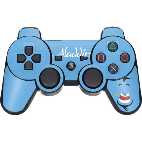 Disney Aladdin Genie Outline Art PS3 Dual Shock wireless controller Skin
