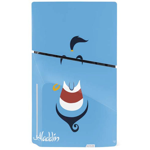 Disney Aladdin Genie Outline Art PS5 Slim Disk Bundle Skin