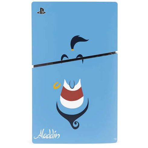 Disney Aladdin Genie Outline Art PS5 Slim Digital Edition Bundle Skin