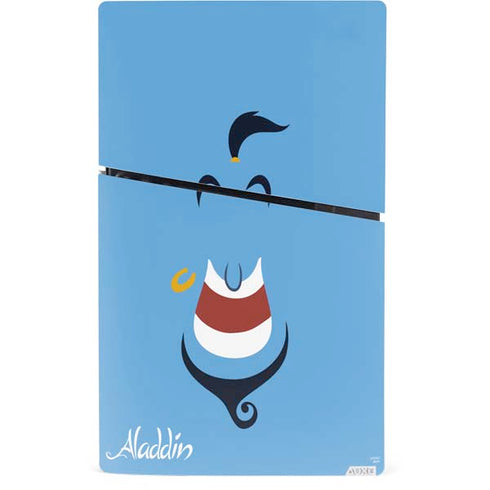 Disney Aladdin Genie Outline Art PS5 Slim Digital Edition Console Skin