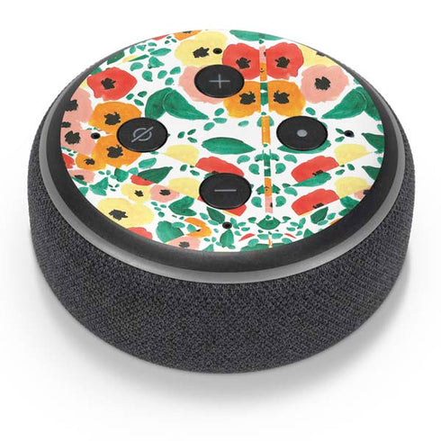 Bouffants and Broken Hearts Geometric Flowers Amazon Echo Dot Skin