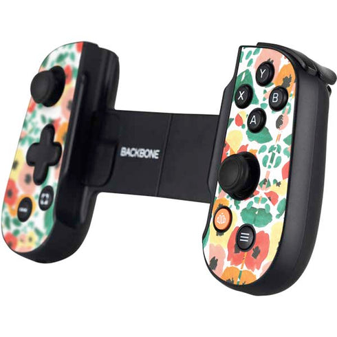 Bouffants and Broken Hearts Geometric Flowers Backbone One for iPhone Game Controller Skin