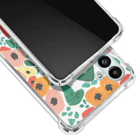 Bouffants and Broken Hearts Geometric Flowers Galaxy A13 5G Clear Case