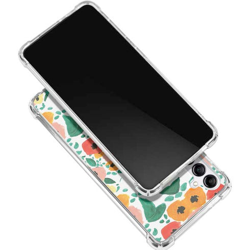 Bouffants and Broken Hearts Geometric Flowers Galaxy A15 5G Clear Case