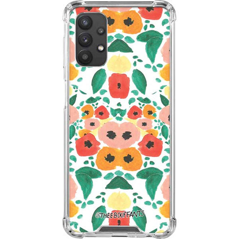 Bouffants and Broken Hearts Geometric Flowers Galaxy A32 5G Clear Case