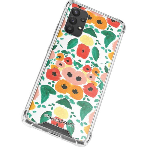 Bouffants and Broken Hearts Geometric Flowers Galaxy A32 5G Clear Case