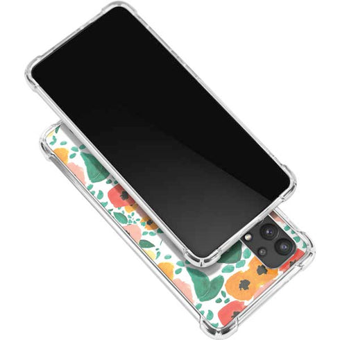 Bouffants and Broken Hearts Geometric Flowers Galaxy A32 5G Clear Case
