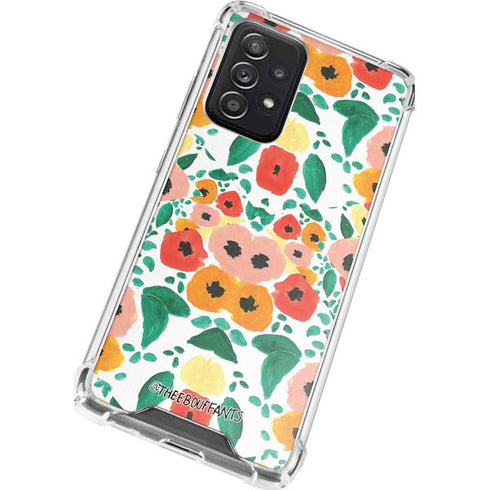 Bouffants and Broken Hearts Geometric Flowers Galaxy A52 5G Clear Case