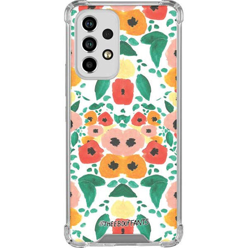 Bouffants and Broken Hearts Geometric Flowers Galaxy A53 5G Clear Case
