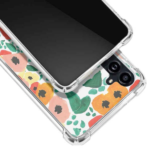 Bouffants and Broken Hearts Geometric Flowers Galaxy A54 5G Clear Case