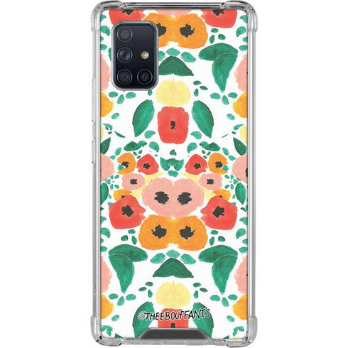 Bouffants and Broken Hearts Geometric Flowers Galaxy A71 5G Clear Case