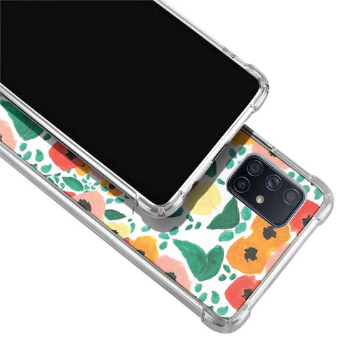 Bouffants and Broken Hearts Geometric Flowers Galaxy A71 5G Clear Case