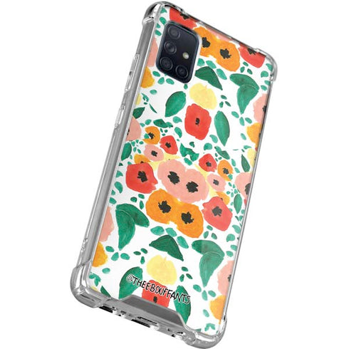 Bouffants and Broken Hearts Geometric Flowers Galaxy A71 5G Clear Case
