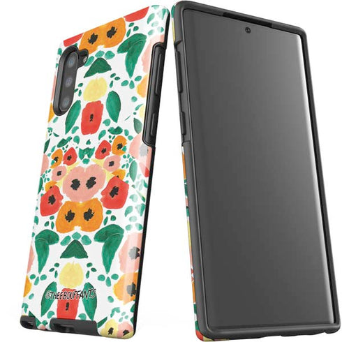Bouffants and Broken Hearts Geometric Flowers Galaxy Note 10 Pro Case