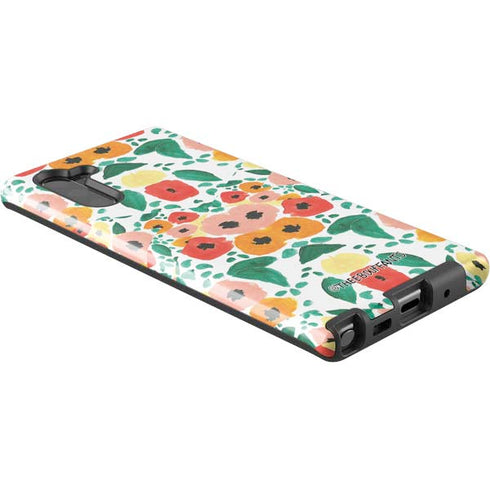 Bouffants and Broken Hearts Geometric Flowers Galaxy Note 10 Pro Case