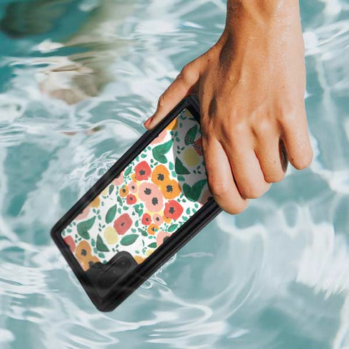 Bouffants and Broken Hearts Geometric Flowers Galaxy Note 10 Waterproof Case