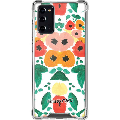 Bouffants and Broken Hearts Geometric Flowers Galaxy Note20 5G Clear Case