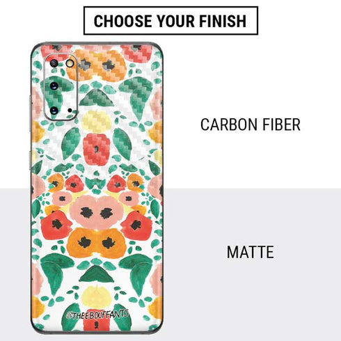 Bouffants and Broken Hearts Geometric Flowers Galaxy S20 Skin