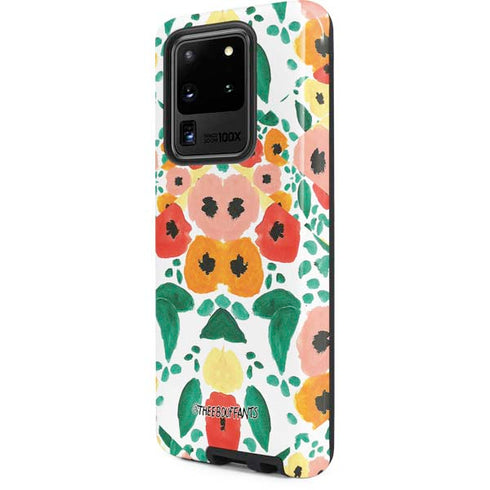 Bouffants and Broken Hearts Geometric Flowers Galaxy S20 Ultra 5G Pro Case