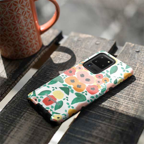 Bouffants and Broken Hearts Geometric Flowers Galaxy S20 Ultra 5G Pro Case
