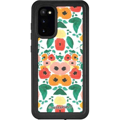 Bouffants and Broken Hearts Geometric Flowers Galaxy S20 Waterproof Case