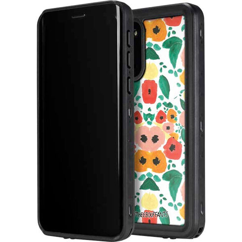Bouffants and Broken Hearts Geometric Flowers Galaxy S20 Waterproof Case