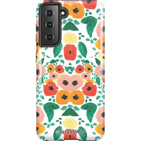 Bouffants and Broken Hearts Geometric Flowers Galaxy S21 5G Pro Case