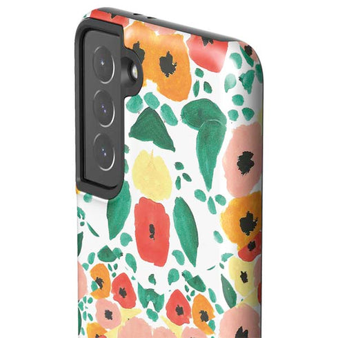 Bouffants and Broken Hearts Geometric Flowers Galaxy S21 5G Pro Case