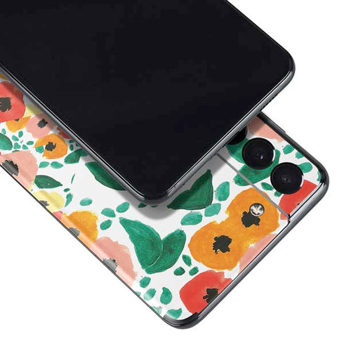 Bouffants and Broken Hearts Geometric Flowers Galaxy S21 5G Skin
