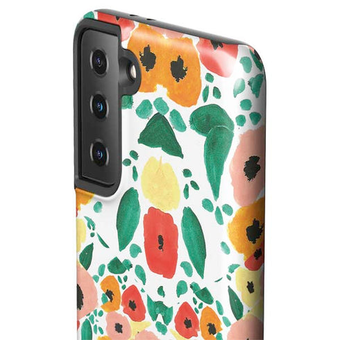 Bouffants and Broken Hearts Geometric Flowers Galaxy S21 Plus 5G Pro Case